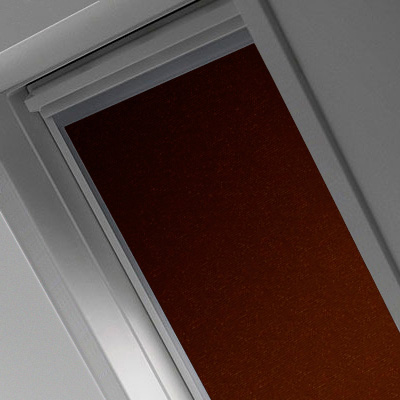 Stores Occultants chocolat compatibles avec les fenêtres de toit VELUX - polyester - design épuré - durable et élégant