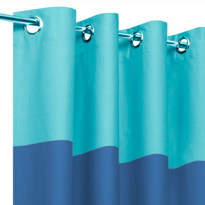 Rideau bicolore Tamisant - Tête Mixte