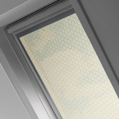 Stores Tamisants à Motifs Aretha beige compatibles avec les fenêtres de toit VELUX - polyester - durable et élégant