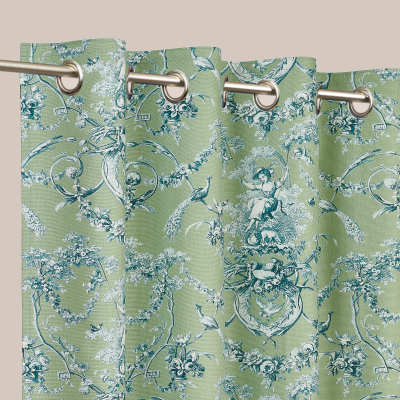Rideaux Toile de Jouy Vert