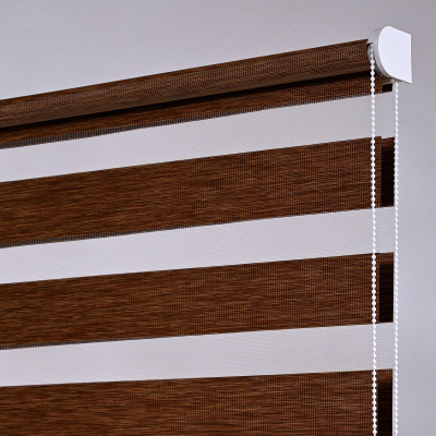 Stores enrouleurs jour nuit aspect naturel - polyester - sur mesure - sans perçage - durable et élégant - design épuré