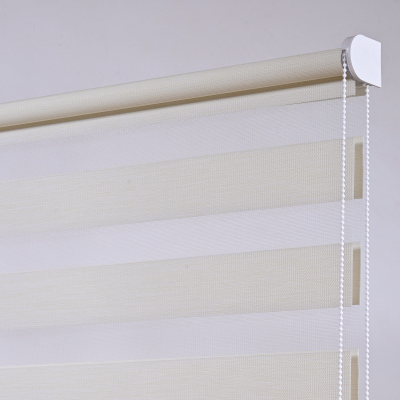 Stores Enrouleurs Jour Nuit Aspect Naturel Blanc Créme
