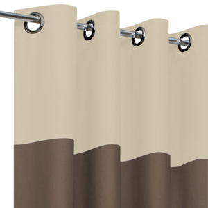 Rideau bicolore Tamisant - Tête Mastic