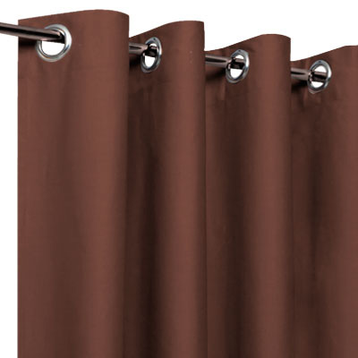 Rideaux tamisants unis chocolat