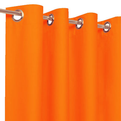 Rideaux tamisants unis mandarine