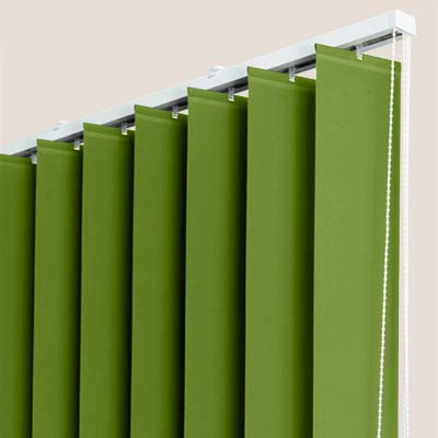 Stores californiens tamisants unis vert pomme - polyester - sur mesure - ambiance moderne - fabrication française