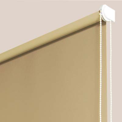 Stores enrouleurs occultants unis taupe - polyester - sur mesure - sans perçage - motorisé - Toile Occultante 100% polyester certifiée Oeko-Tex
