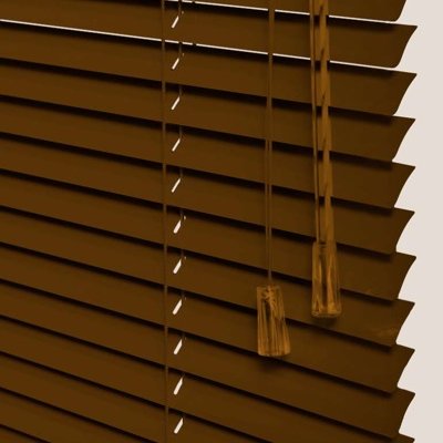 Store vénitien aluminium chocolat - sur mesure - nettoyage facile avec chiffon doux - fabrication française