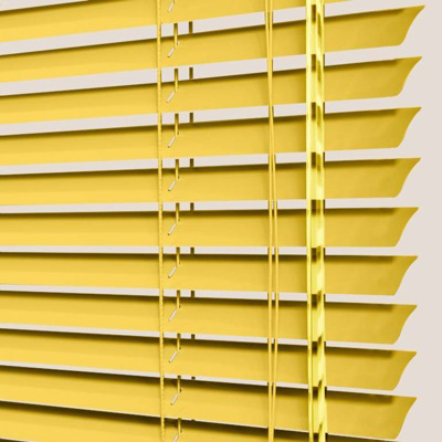 Store vénitien aluminium jaune - sur mesure - nettoyage facile avec chiffon doux - garantie 5 ans - design épuré