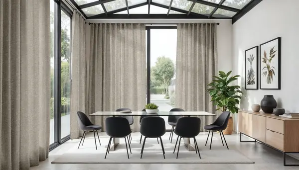  Rideaux Tamisants Aspect Toile de Jute -20€ 